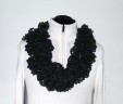 Ruffle Scarf-Black