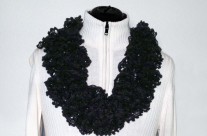 Ruffle Scarf-Black