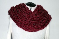 Winter Arm Knit Scarf-Red