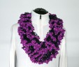 Ruffle Scarf-Black & Purple