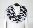 Ruffle Scarf-Black & White