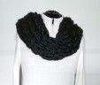 Winter Arm Knit Scarf-Black