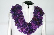 Ruffle Scarf-Variegated Purple