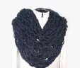 Winter Arm Knit Scarf-Charcoal